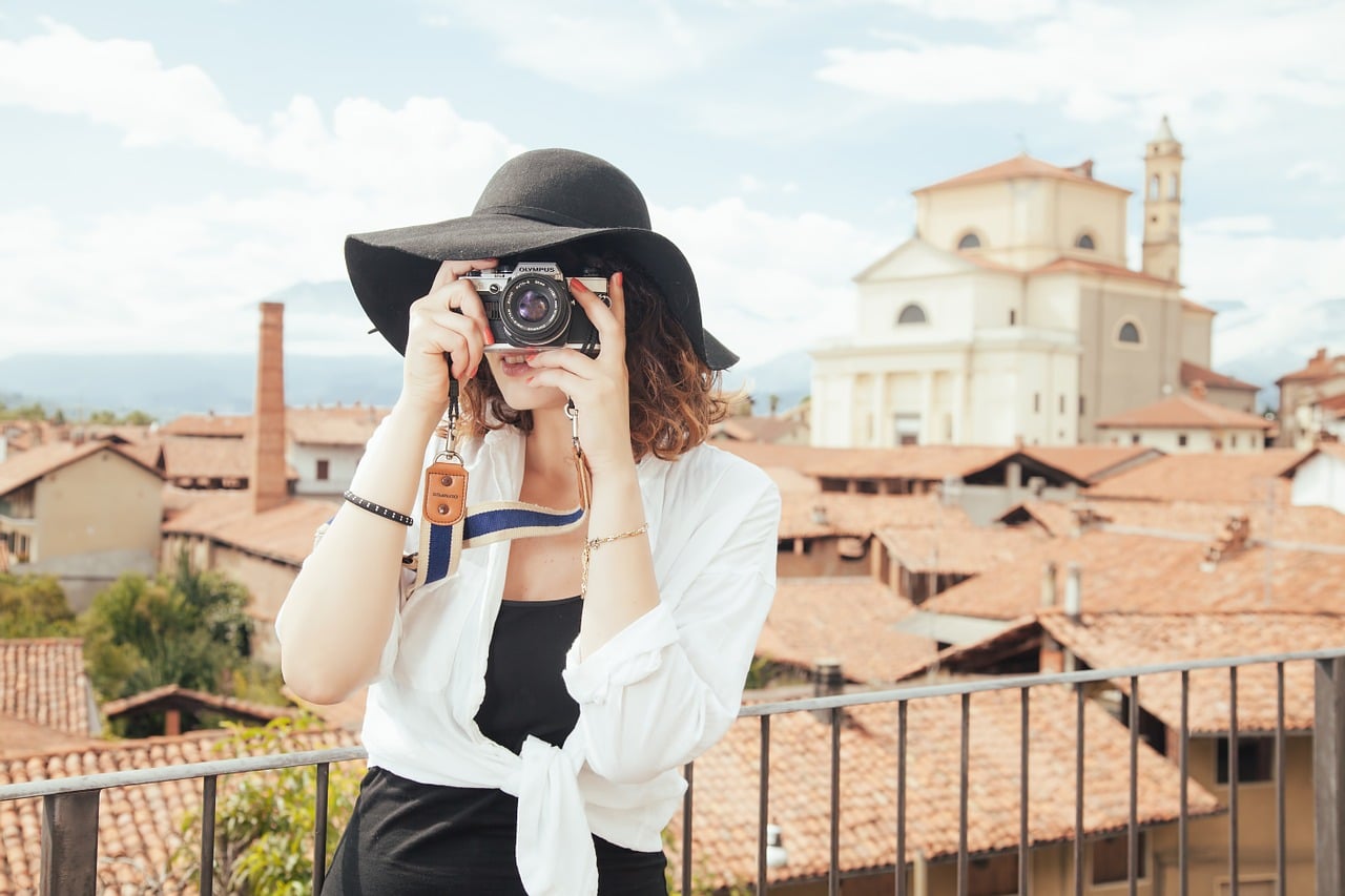 Tourist taking picture