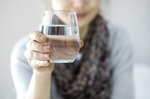 girl drinking water