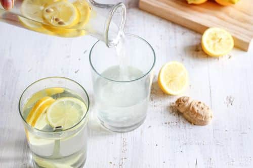 Receita de água de limão de gengibre