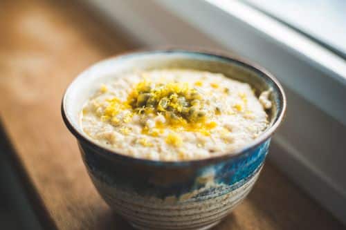 oats with passion fruit