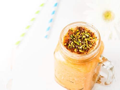 Muskmelon banana smoothie