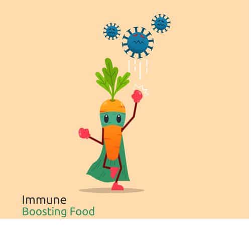 Carrots boost the immune system