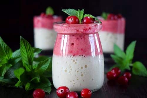 Cranberry Banana Layered Smoothie