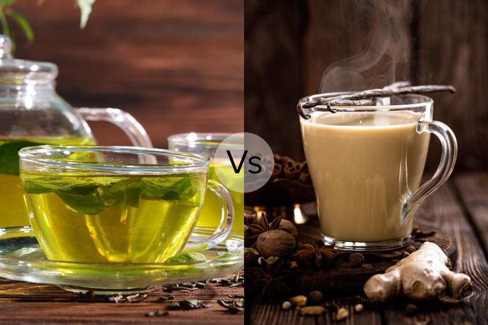 Green tea vs. Milk tea