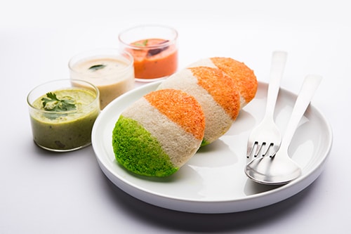 Tricolor Idli