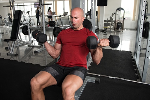 Incline dumbbell curls