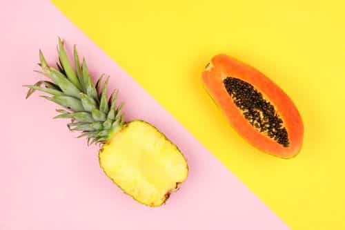 Papaya and pineapple