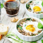 Baked Eggs With Mushroom and Spinach