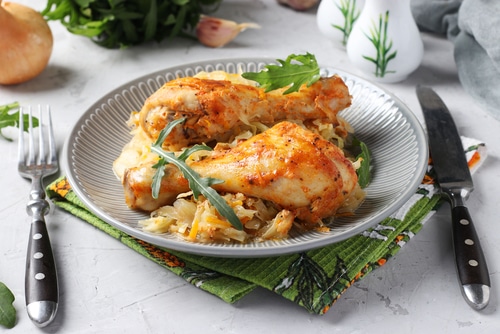 Sauerkraut Casserole with Chicken