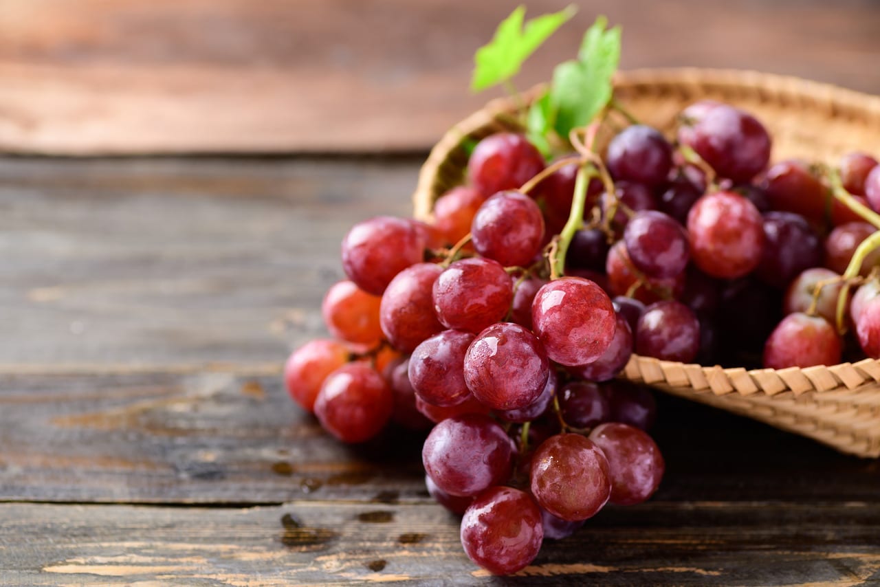 Image of a bunch of red grapes